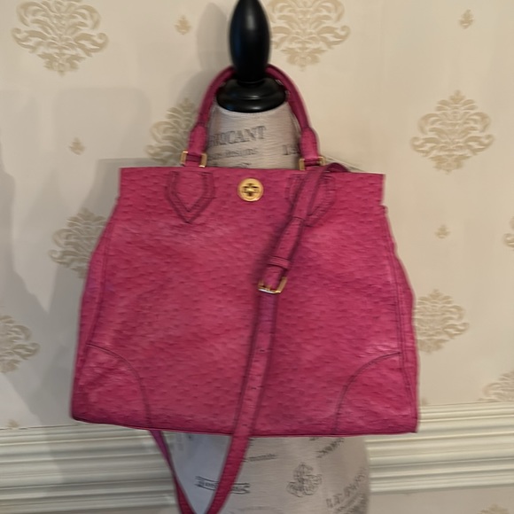Marc by Marc Jacobs Bag pink leather ostrich embossed with strap crossbody - Picture 8 of 8